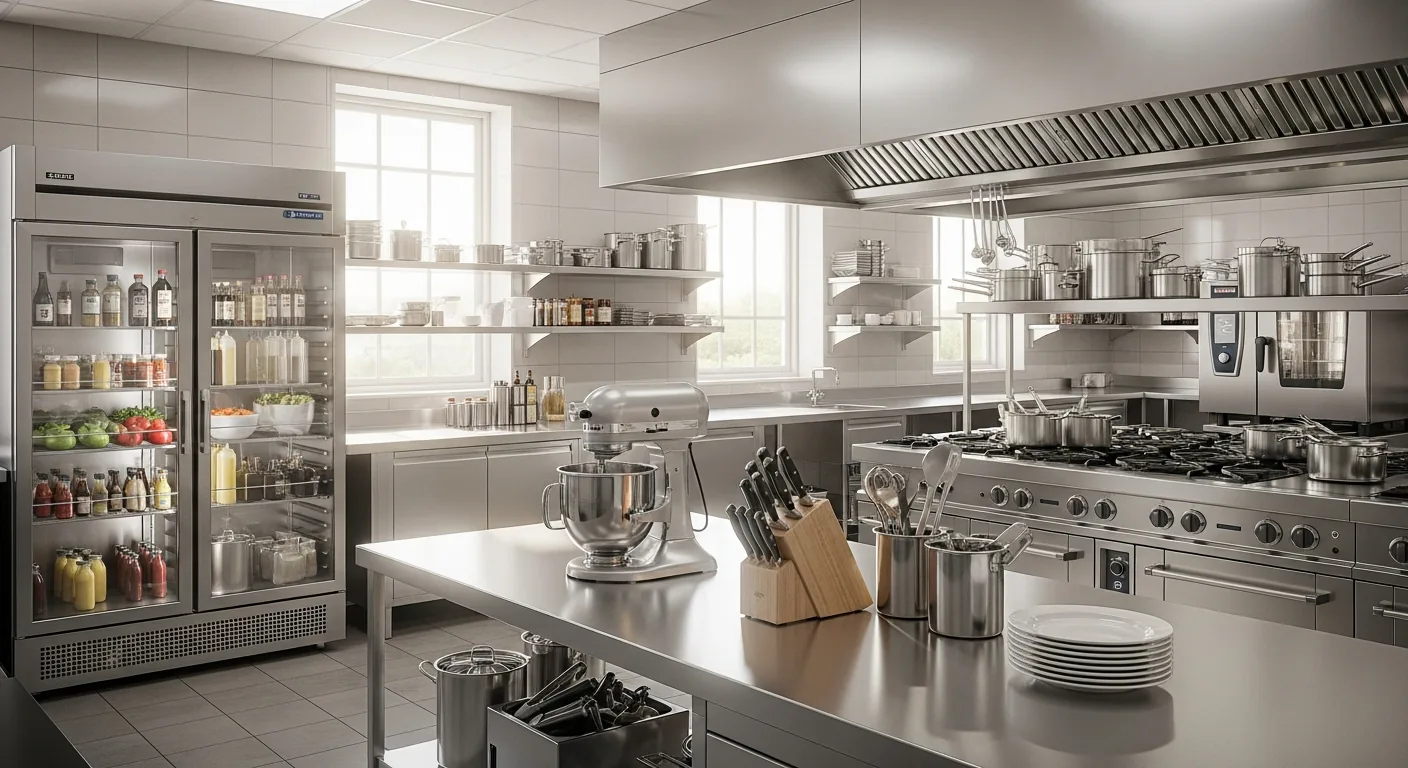 Cuisine professionnelle de restaurant en inox, normes d’hygiène